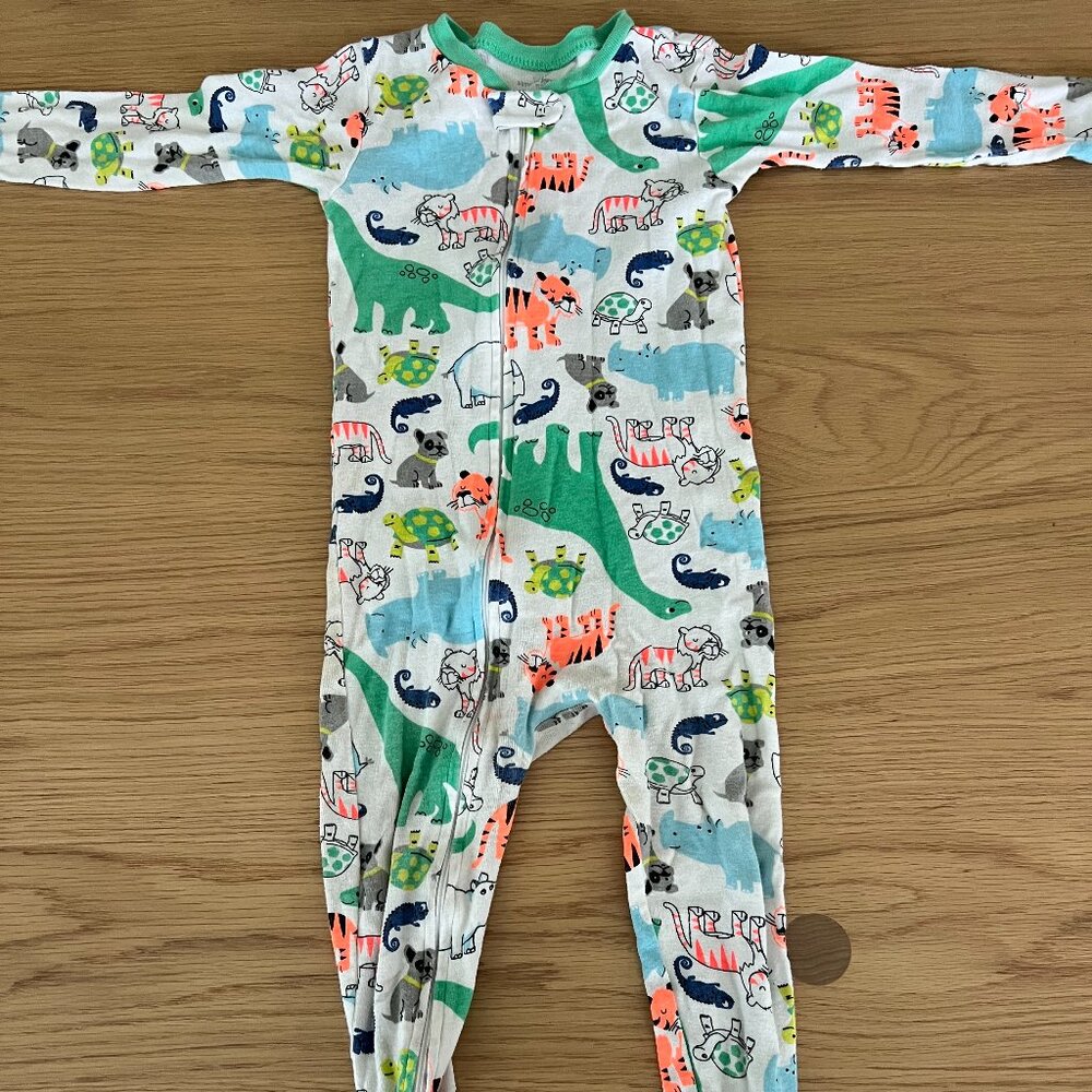Simple Joys 2T Animal print Pajama Onesie